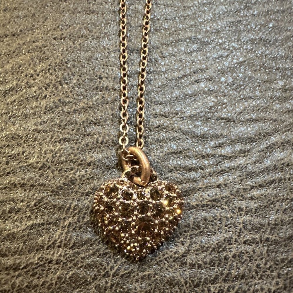 Pilgrim Beige Heart Copper Necklace